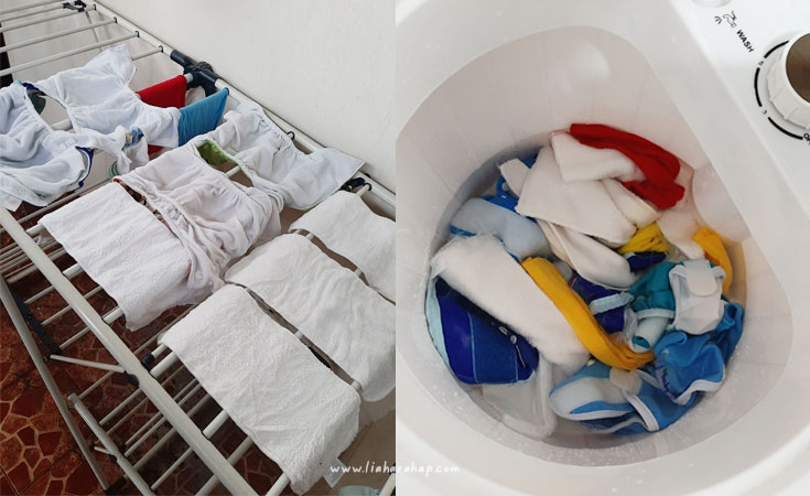 cara mencuci cloth diapers