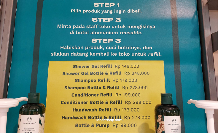 the body shop refill station harga