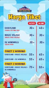 Harga tiket masuk cimory Dairyland Farm Theme Park Puncak 2024